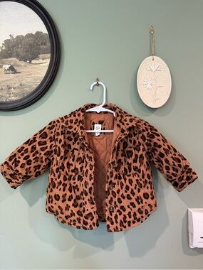 BABY GAP quilted leopard jacket